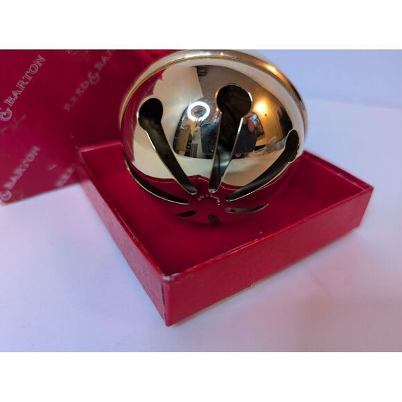 Reed‎ & Barton — 1993 Gold Plate Annual Holiday Christmas Holly Bell Ornament - Picture 5 of 6